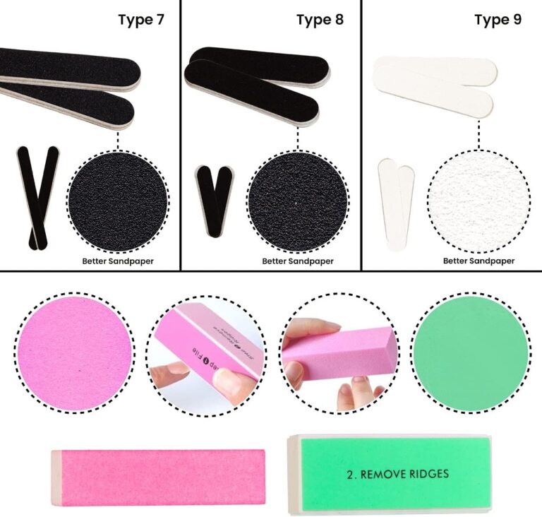 Premify Nail File Set Professional Buffer File Kit Block Natural Manicure Pedicure Kit Polisher Washable Buffering/Sanding Nails Filer Buffing, Nails Polish Smooth Polishing Set